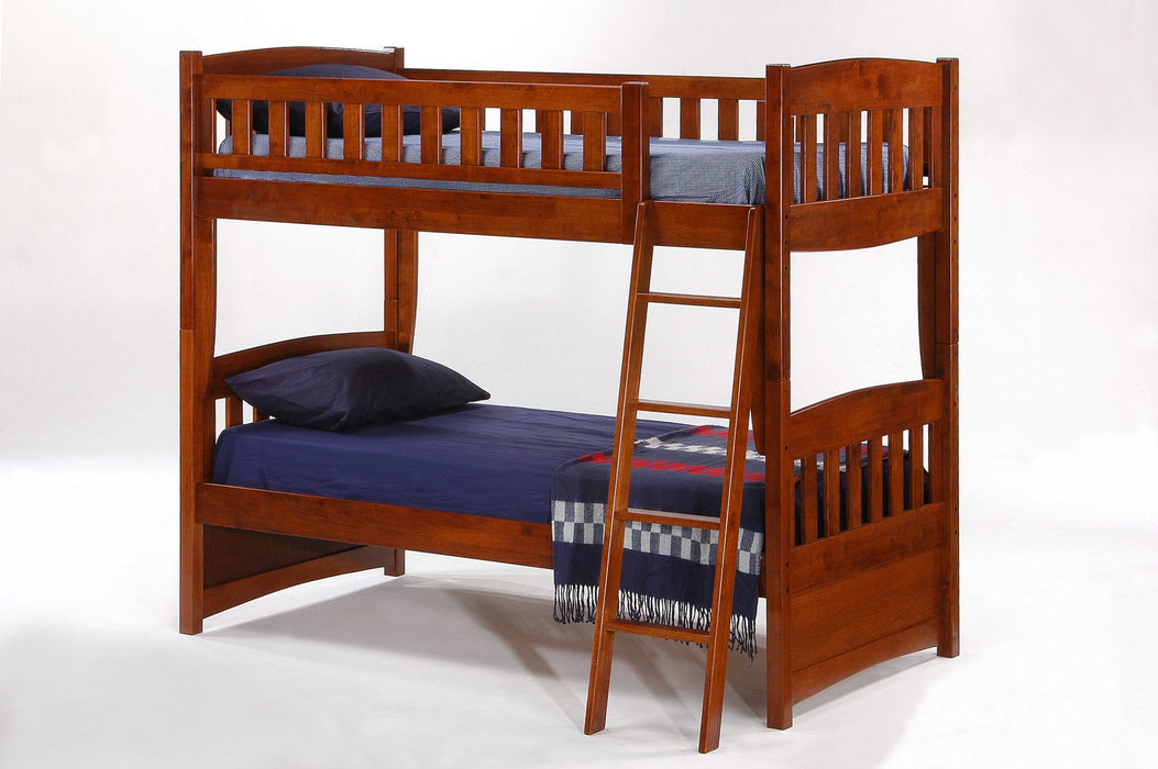Night & Day Cinnamon Twin Twin Bunk Bed