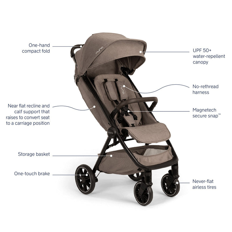 nuna stroller how to recline Nuna TRVL LX Stroller + PIPA Urbn Travel System — Cozy Kids Furniture