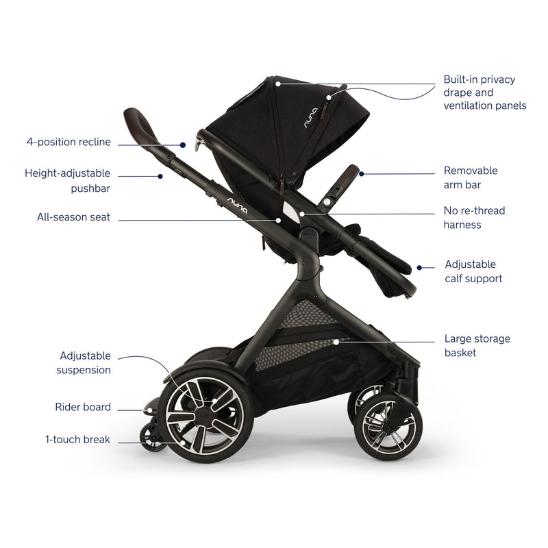 Nuna DEMI Next Stroller + Rider Board