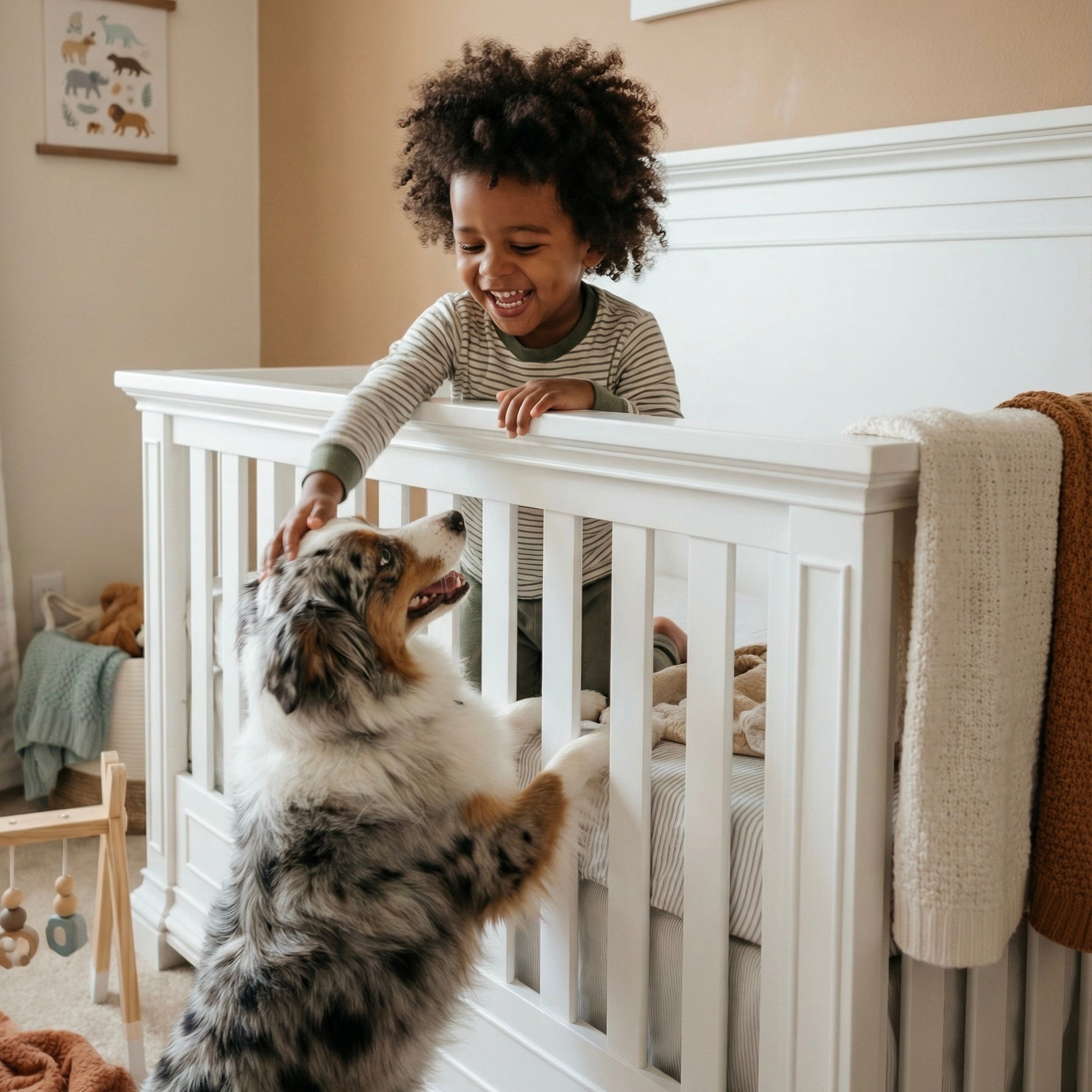Silva Furniture Jackson Crib | 5-in-1 Convertible | Solid Wood