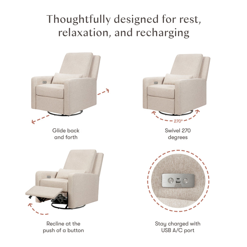 Babyletto Sigi Electronic Recliner and Glider with USB Port