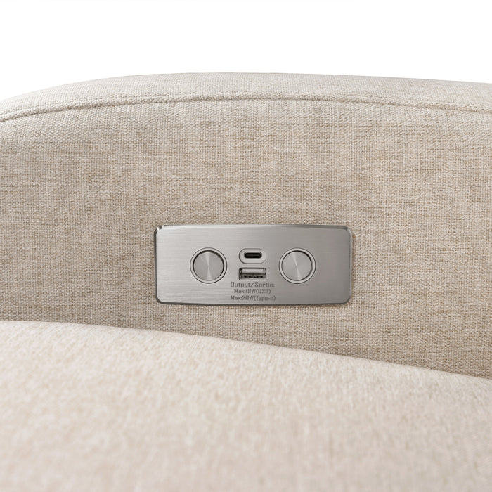 Babyletto Nami Electronic Recliner and Swivel Glider Recliner with USB port