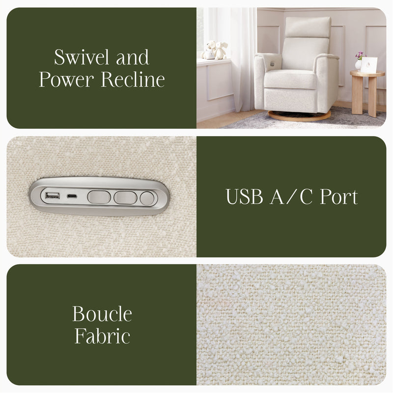 Namesake Willa Plus Power Glider Recliner + Power Headrest