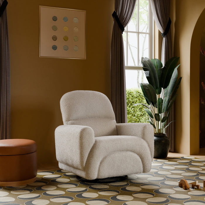 Babyletto Rainbow Recliner and Swivel Glider in Teddy Loop