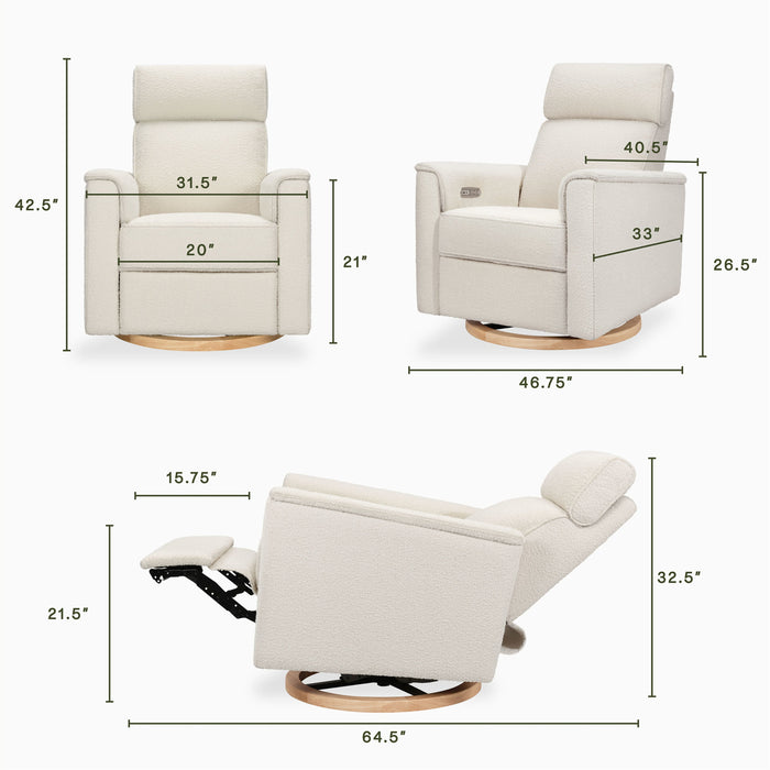 Namesake Willa Plus Power Glider Recliner + Power Headrest
