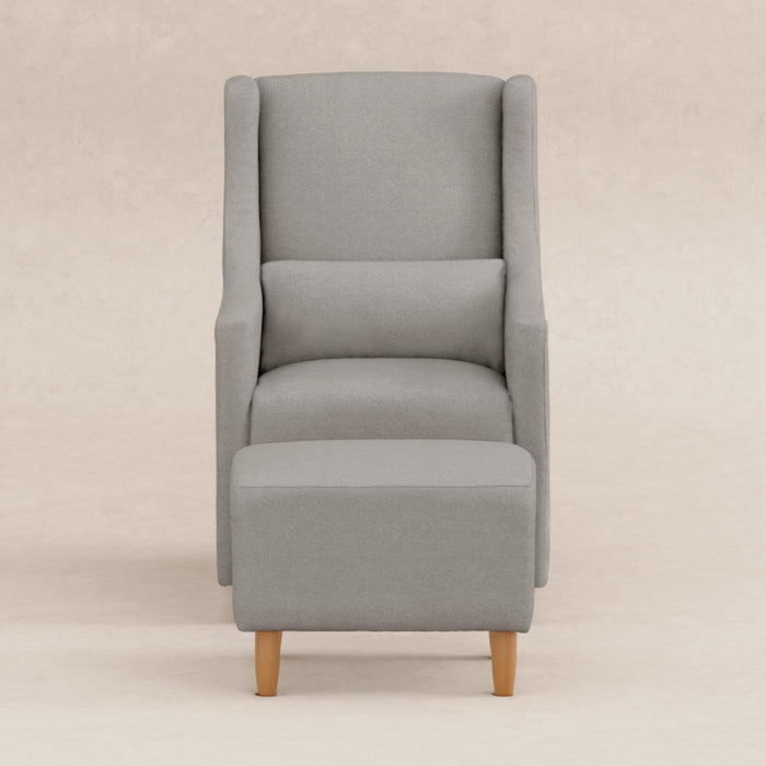 Babyletto Toco Swivel Glider and Ottoman in Eco-Performance Fabric | Water Repellent & Stain Resistant