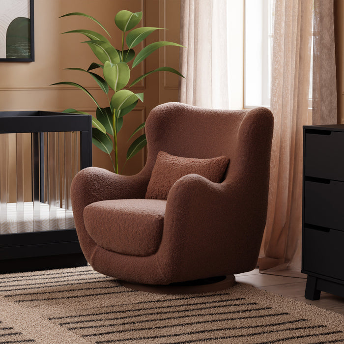 Babyletto Solstice Swivel Glider in Teddy Loop