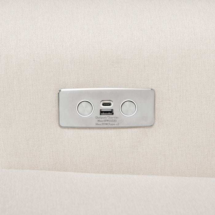 Namesake Harbour Electronic Recliner and Swivel Glider in Eco-Performance Fabric with USB port | Water Repellent & Stain Resistant