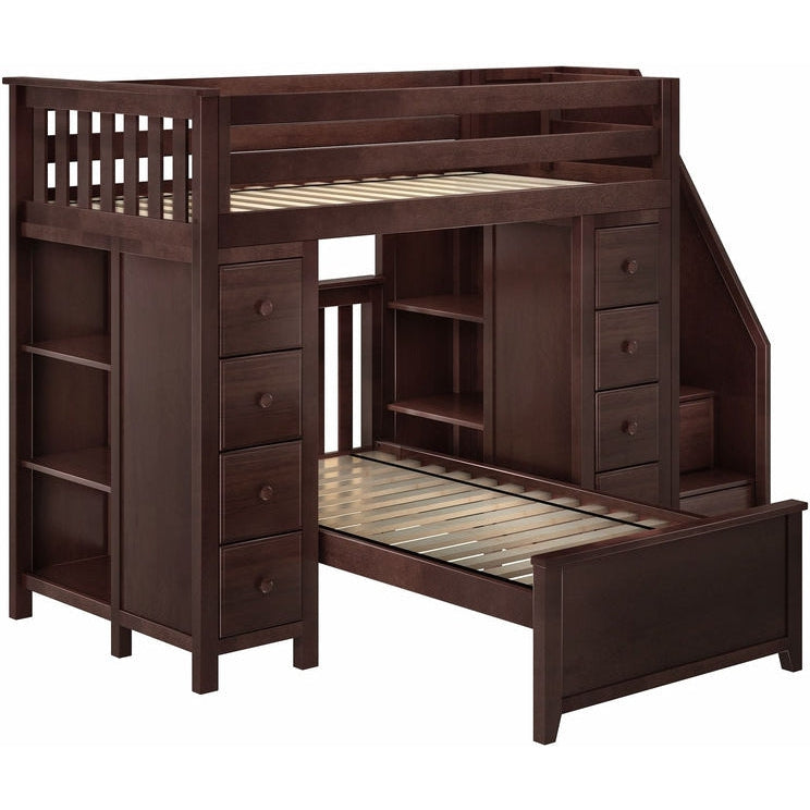 Jackpot Deluxe Chester Staircase Loft Bed Storage + Twin Bed