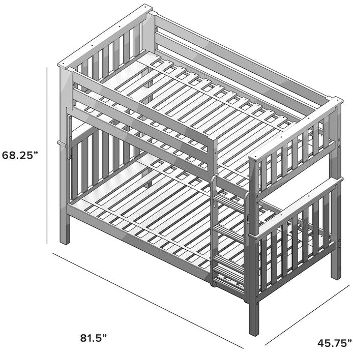 Jackpot Deluxe Bristol Twin over Twin Bunk Bed