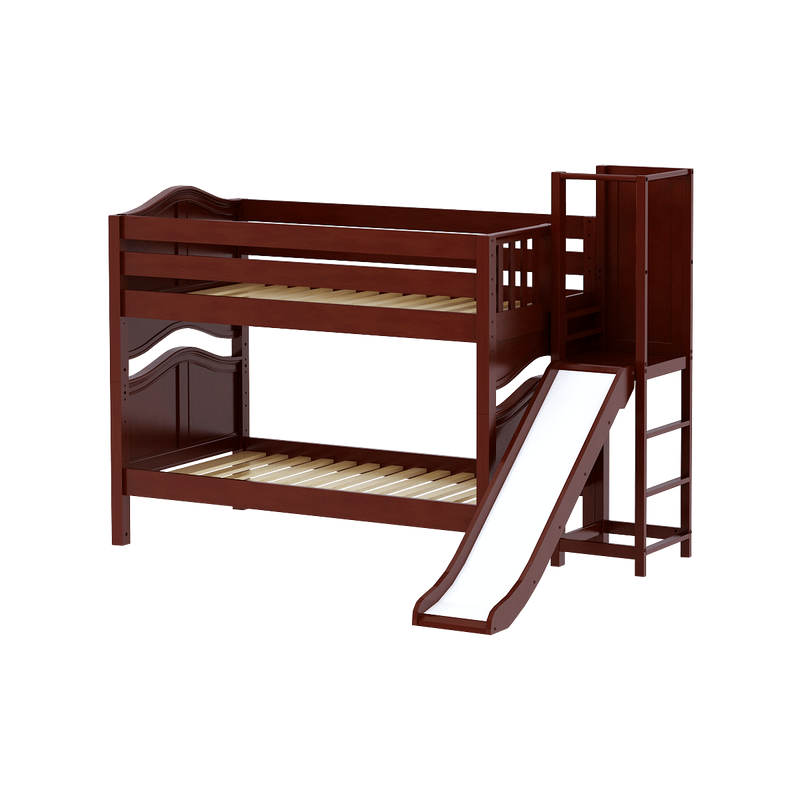 Maxtrix Twin Low Bunk Bed with Slide Platform