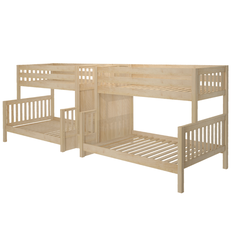 Maxtrix Twin over Full Quadruple Bunk Bed with Stairs
