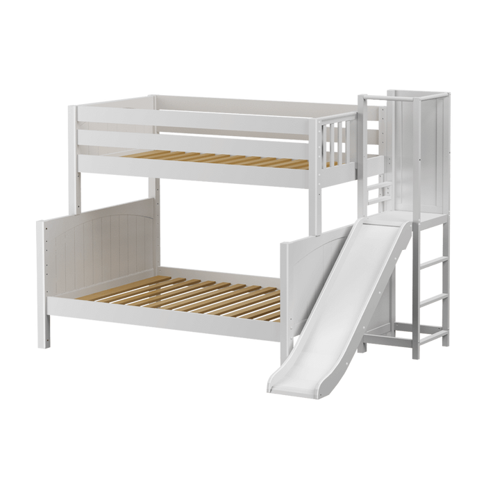 Maxtrix Medium Twin over Full Bunk Bed with Slide Platform