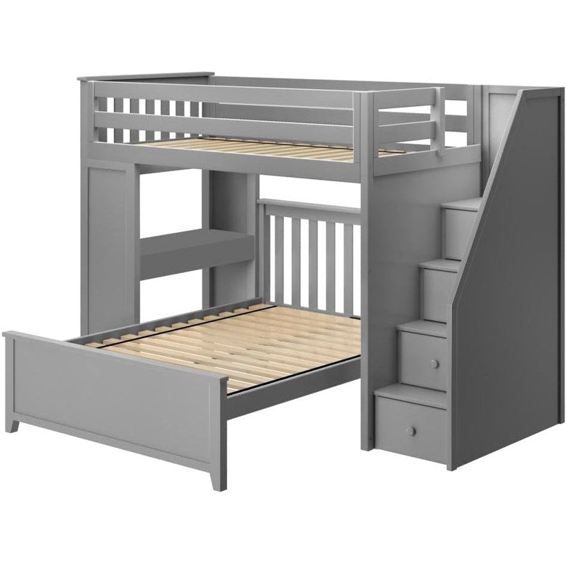 Jackpot Deluxe Brighton Staircase Loft Bed Desk + Full Bed