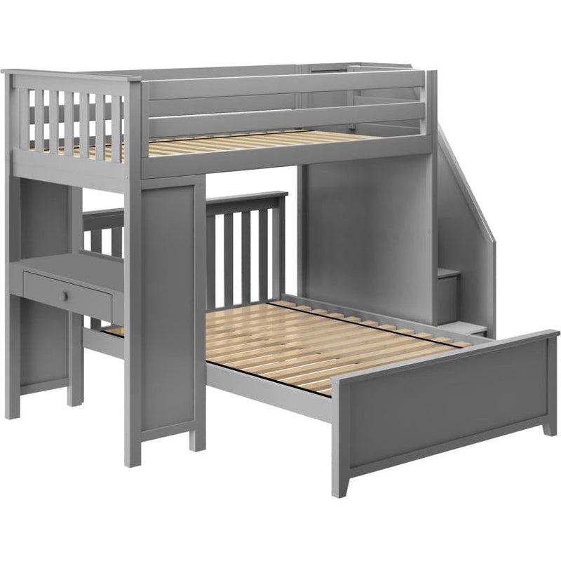 Jackpot Deluxe Brighton Staircase Loft Bed Desk + Full Bed