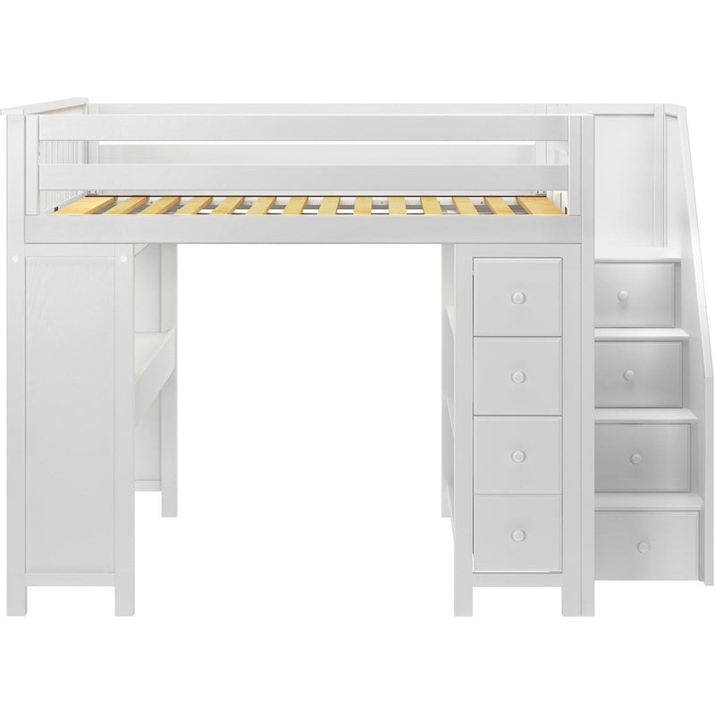 Jackpot Deluxe Buxton Full Size Loft with Staircase + Desk + Storage