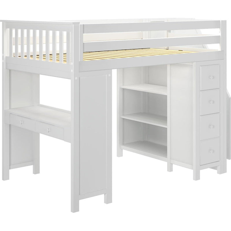 Jackpot Deluxe Buxton Full Size Loft with Staircase + Desk + Storage