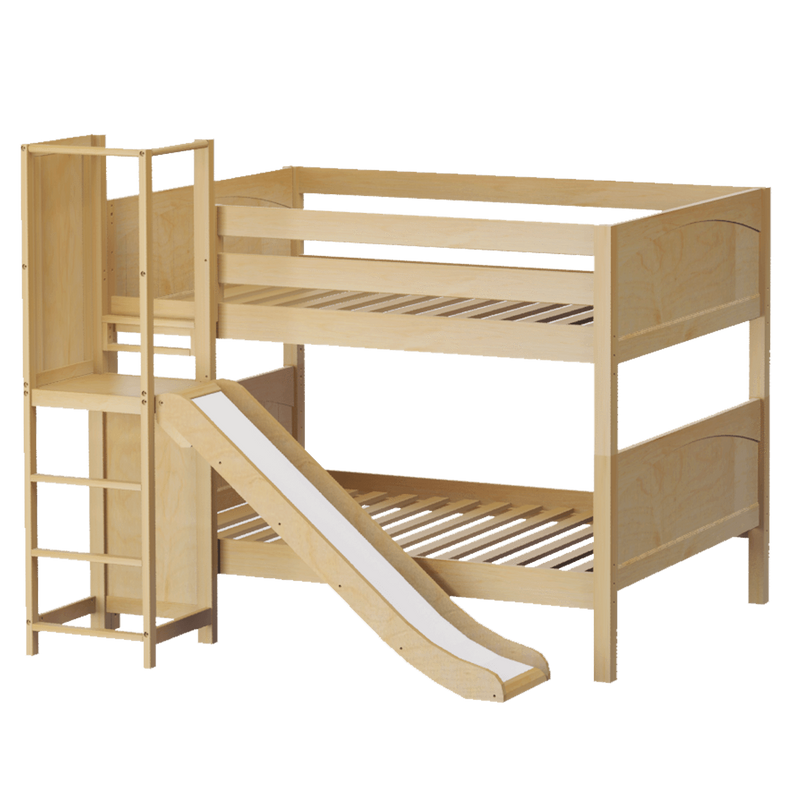 Maxtrix Full Low Bunk Bed with Slide Platform
