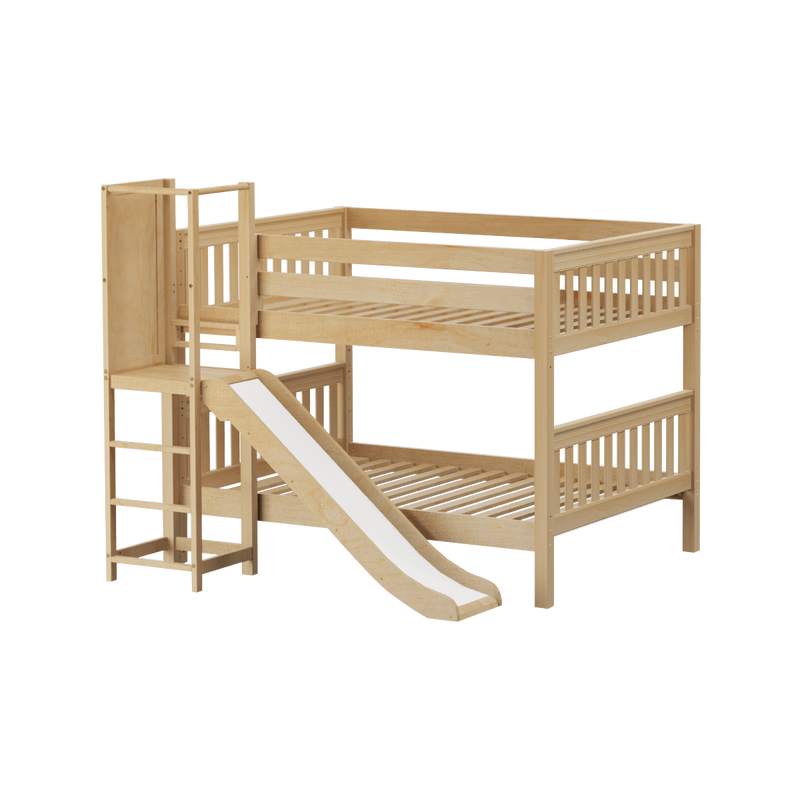Maxtrix Full Low Bunk Bed with Slide Platform