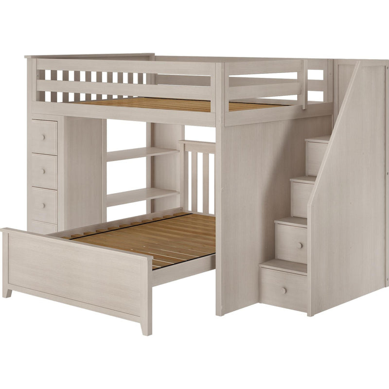 Jackpot Deluxe Cheltenham Full Over Full L-Shape Bunk with Staircase + Storage