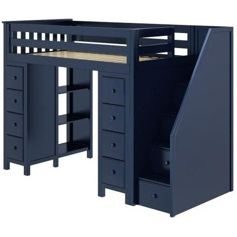 Jackpot Deluxe Chester Staircase Loft Bed Storage + Storage — Cozy