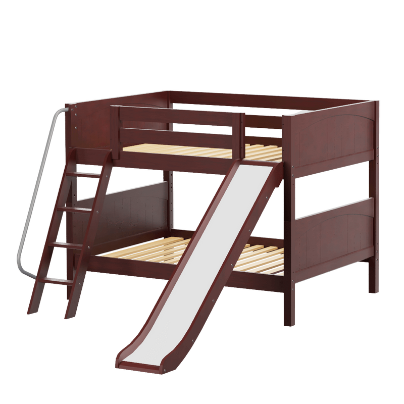 Maxtrix Full Low Bunk Bed with Slide