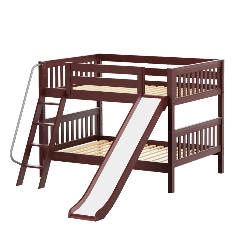 Maxtrix Full Low Bunk Bed with Slide