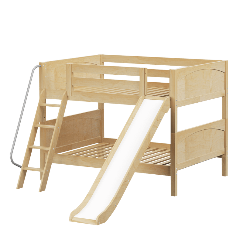 Maxtrix Full Low Bunk Bed with Slide