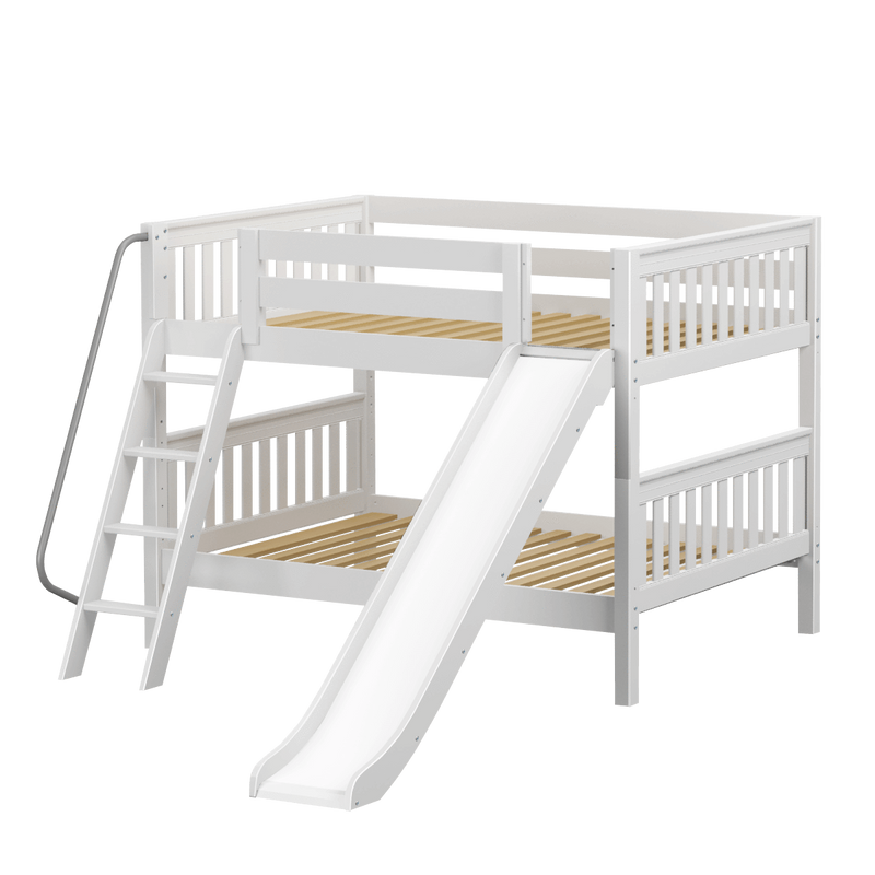 Maxtrix Full Low Bunk Bed with Slide