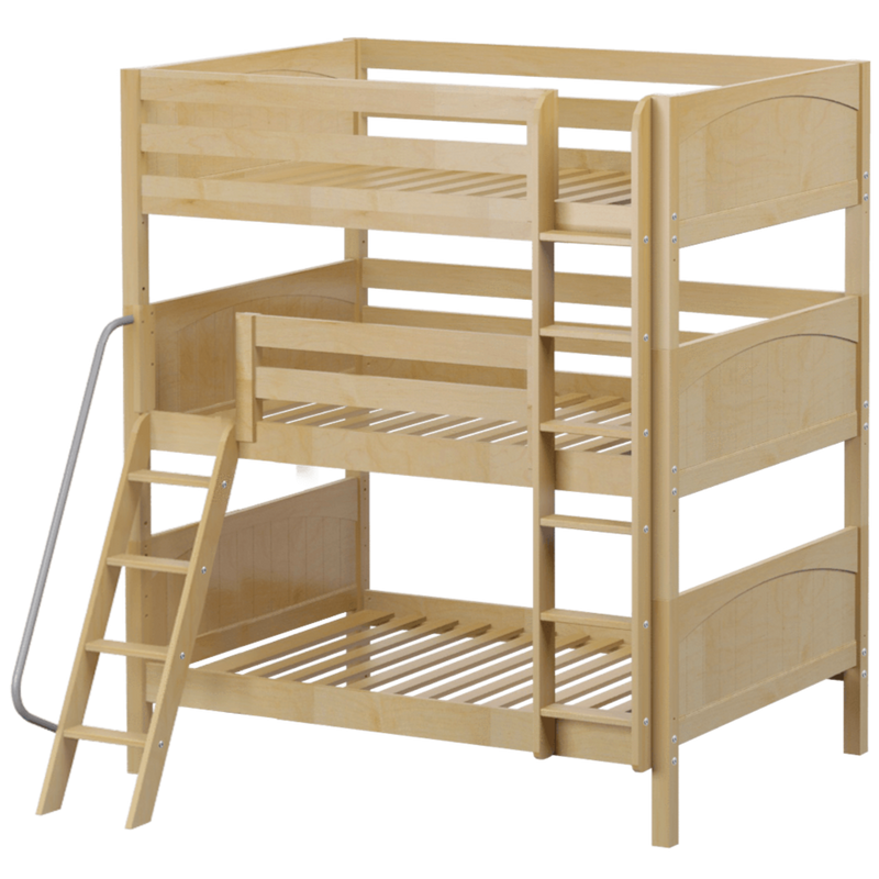 Maxtrix Full Triple Bunk Bed with Straight Ladder