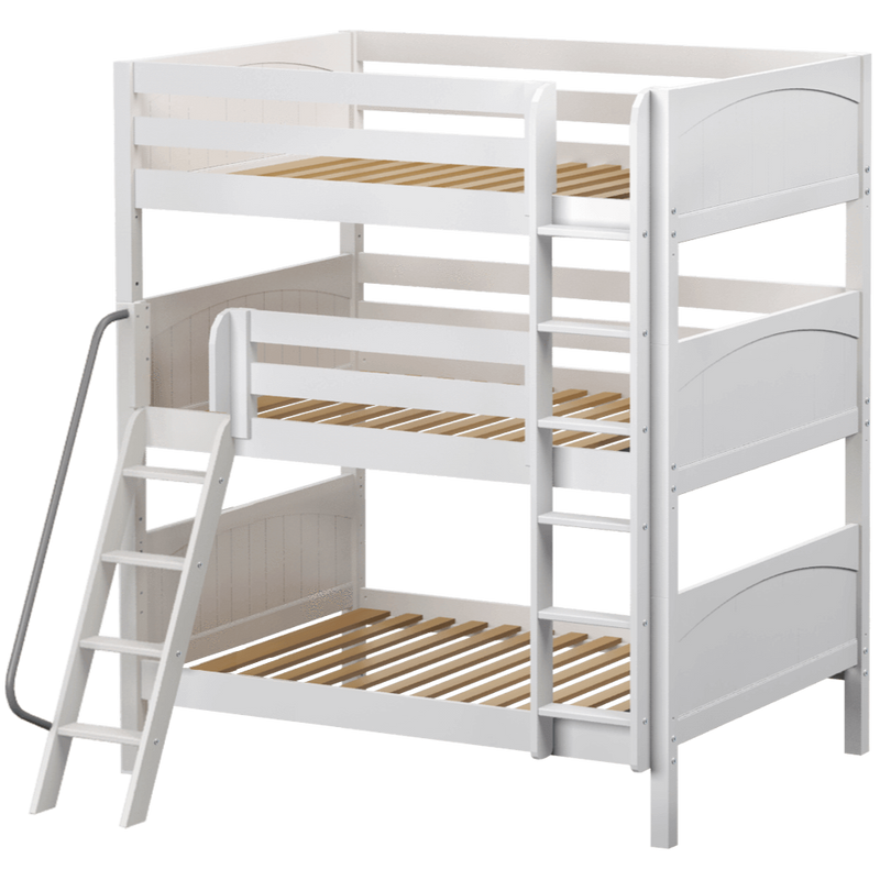Maxtrix Full Triple Bunk Bed with Straight Ladder