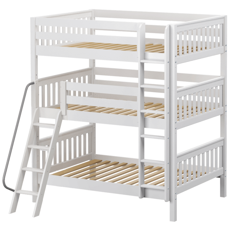 Maxtrix Full Triple Bunk Bed with Straight Ladder