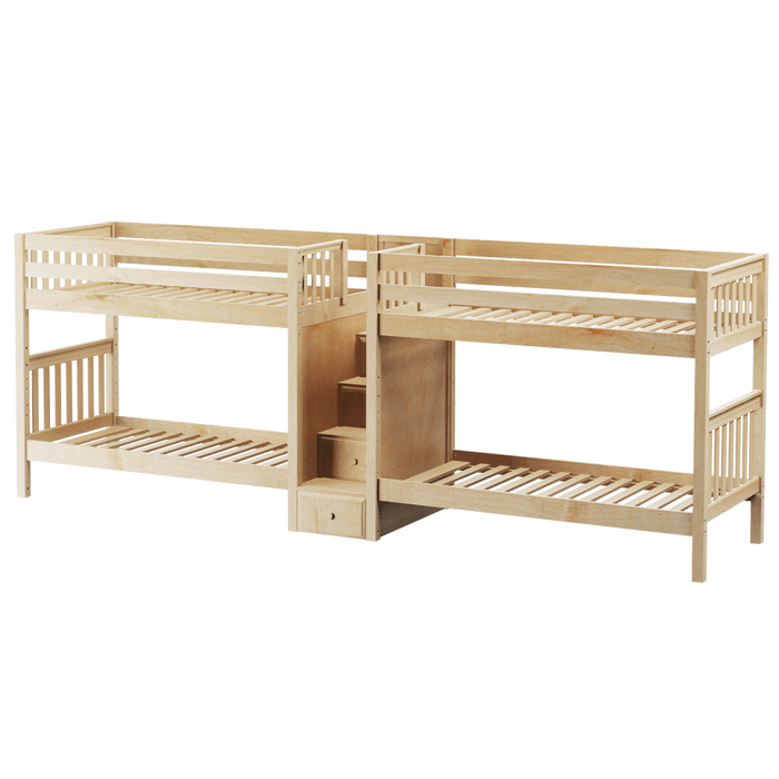 Maxtrix Twin Medium Quadruple Bunk Bed with Stairs