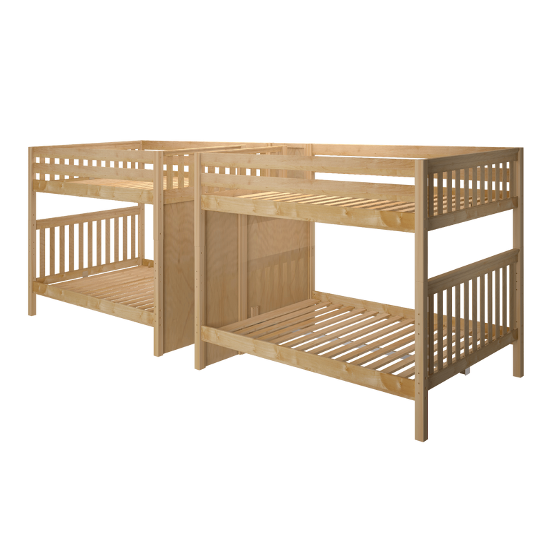Maxtrix Queen Quadruple High Bunk Bed with Stairs