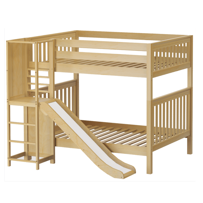 Maxtrix Full High Bunk Bed with Slide Platform