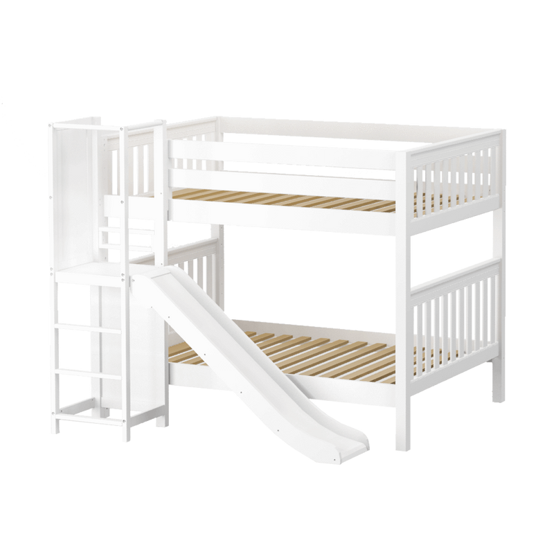 Maxtrix Full Medium Bunk Bed with Slide Platform