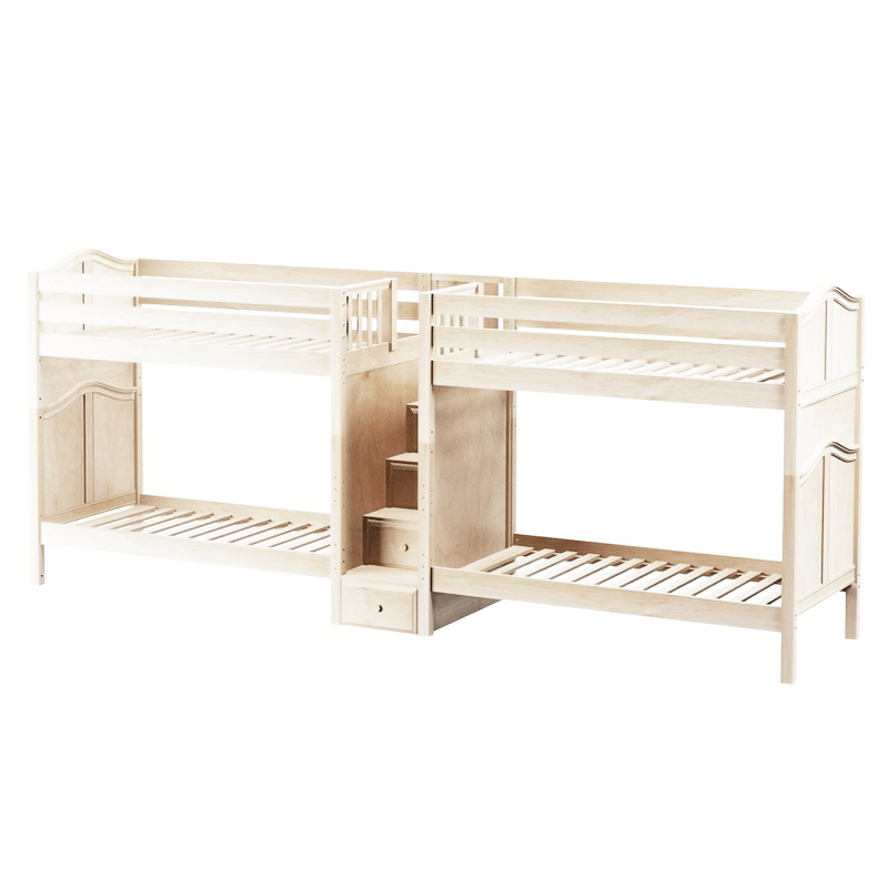 Maxtrix Twin High Quadruple Bunk Bed with Stairs