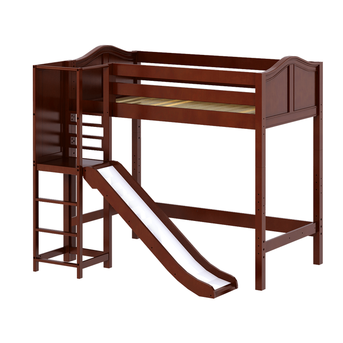 Maxtrix Twin High Loft Bed with Slide Platform