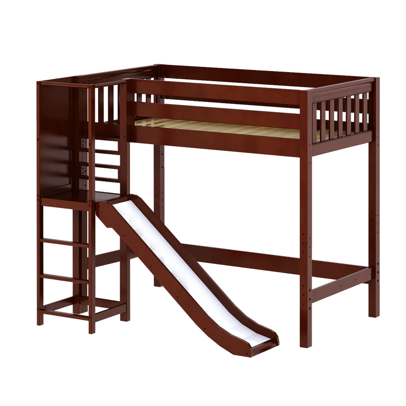 Maxtrix Twin High Loft Bed with Slide Platform