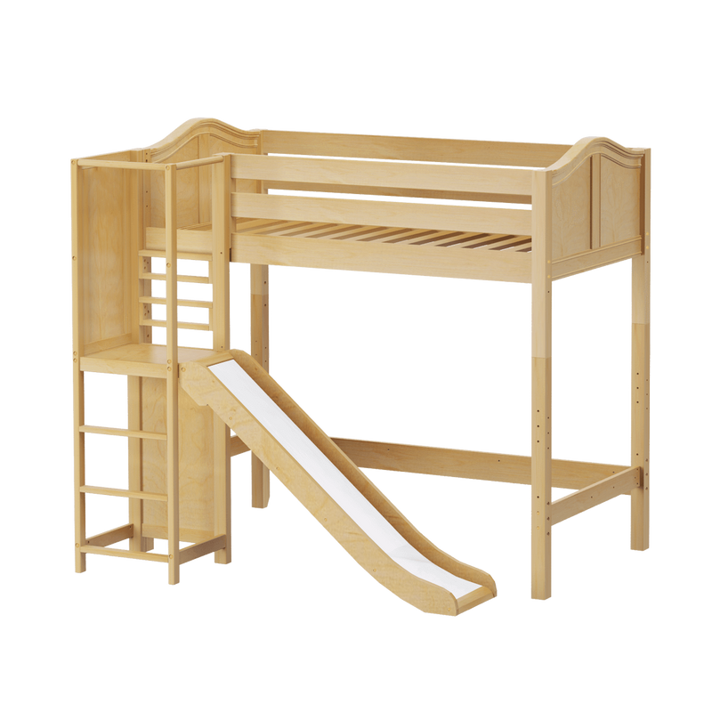 Maxtrix Twin High Loft Bed with Slide Platform