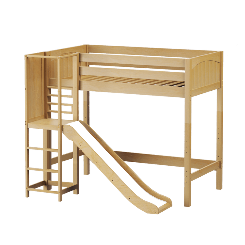 Maxtrix Twin High Loft Bed with Slide Platform
