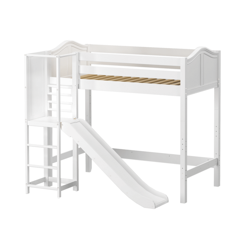 Maxtrix Twin High Loft Bed with Slide Platform