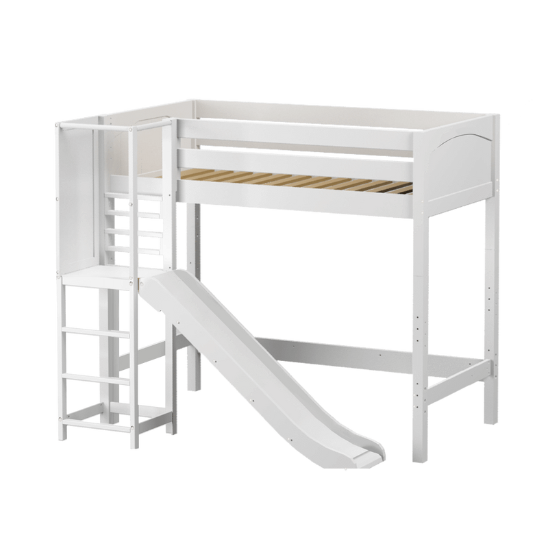 Maxtrix Twin High Loft Bed with Slide Platform