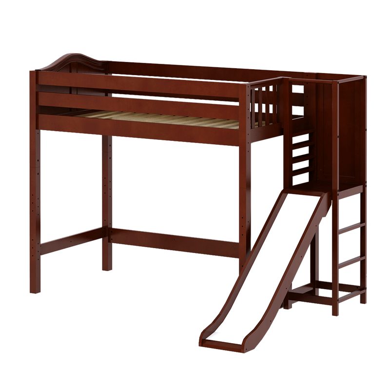 Maxtrix Twin High Loft Bed with Slide Platform