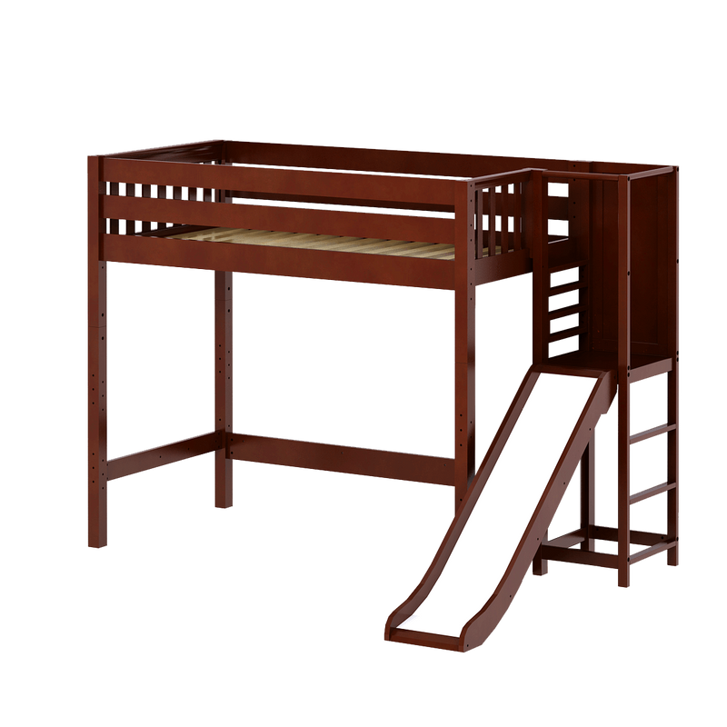Maxtrix Twin High Loft Bed with Slide Platform