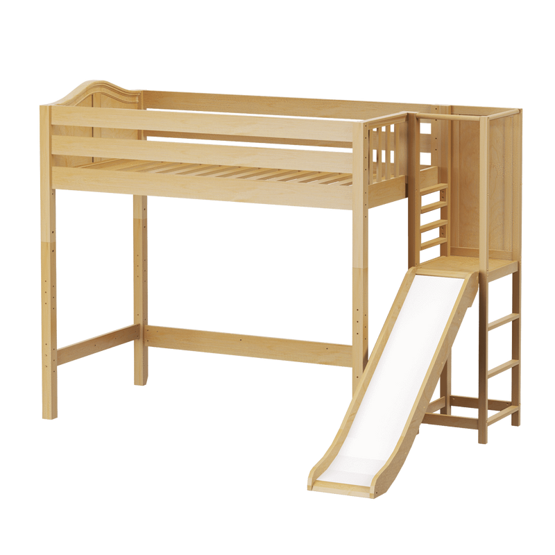 Maxtrix Twin High Loft Bed with Slide Platform