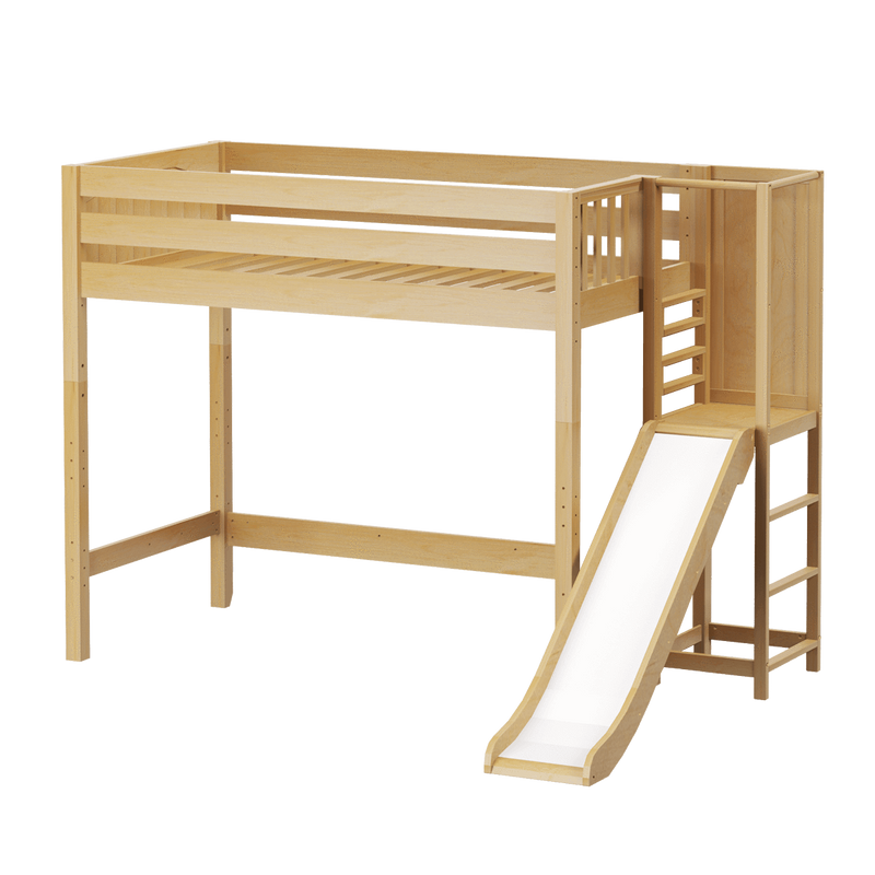 Maxtrix Twin High Loft Bed with Slide Platform