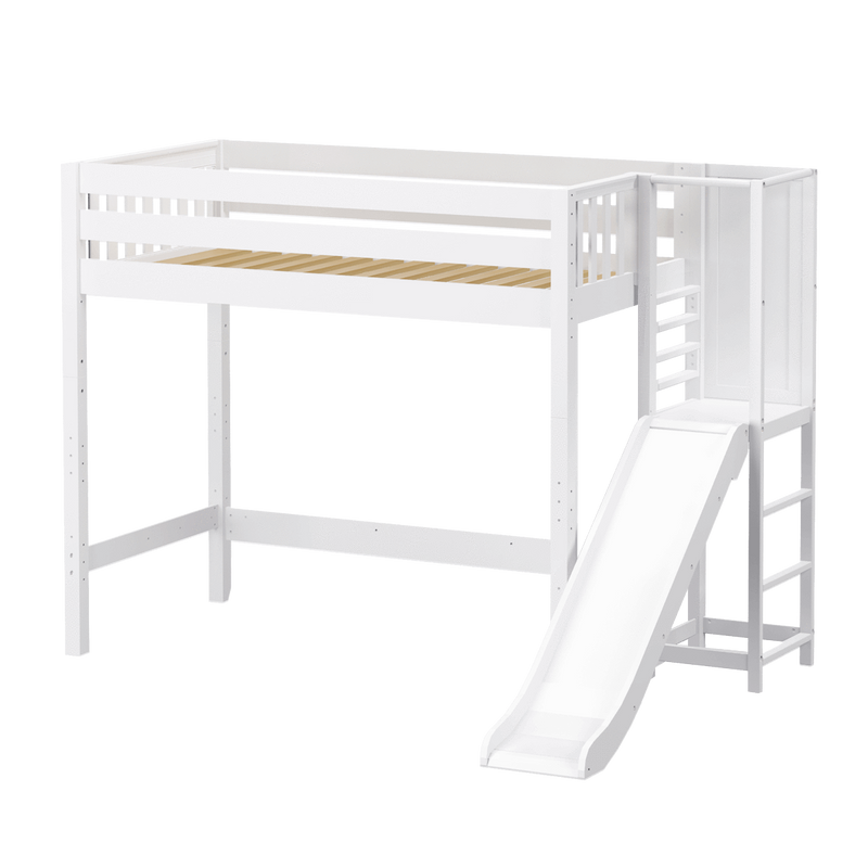 Maxtrix Twin High Loft Bed with Slide Platform