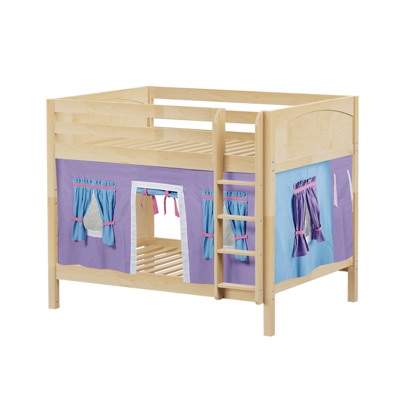 Maxtrix Full Medium Bunk Bed with Straight Ladder + Curtain