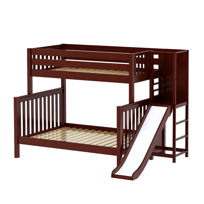 Maxtrix High Twin over Full Bunk Bed with Slide Platform